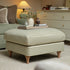 Daphnis Green Striped Linen Blend Footstool - daals