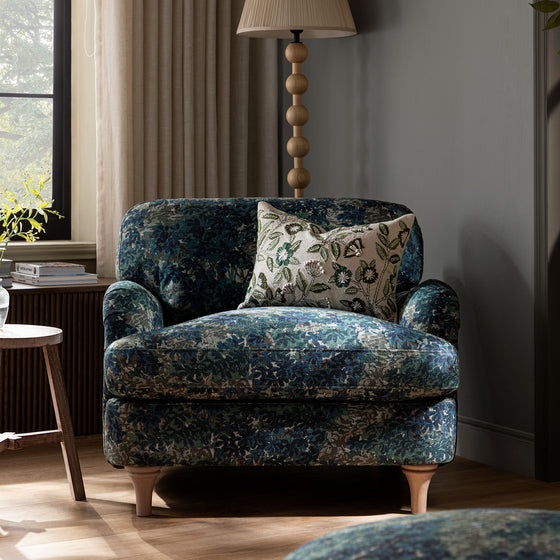 Daphnis Julien Linen Blend Patterned Sofa, 1-Seater