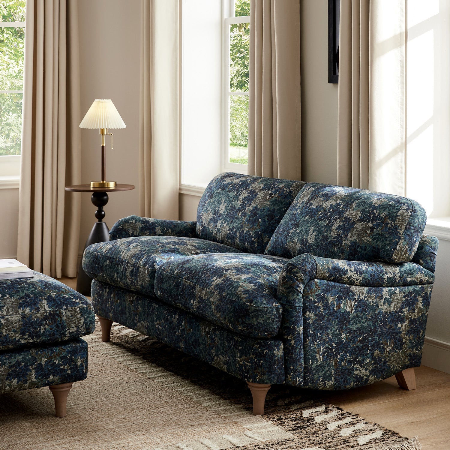 Daphnis Julien Patterned Linen Blend Sofa, 2-Seater - daals