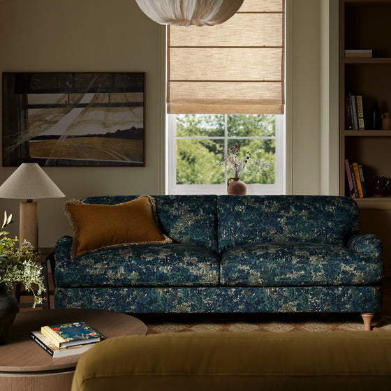 Daphnis Julien Patterned Linen Blend Sofa, 3-Seater