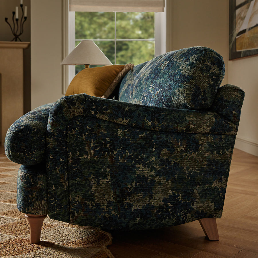 Daphnis Julien Patterned Linen Blend Sofa, 3-Seater