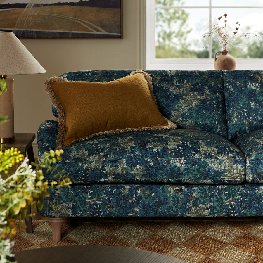 Daphnis Julien Patterned Linen Blend Sofa, 3-Seater