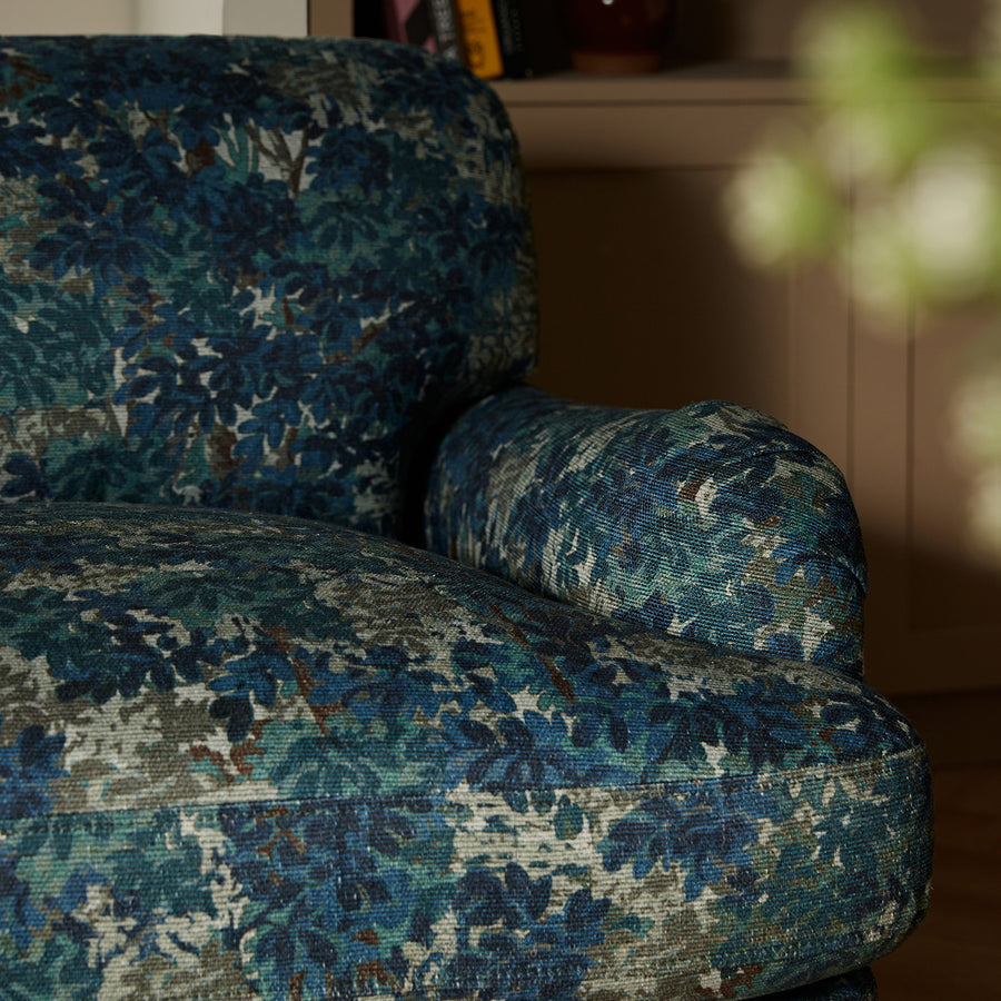 Daphnis Julien Patterned Linen Blend Sofa, 3-Seater