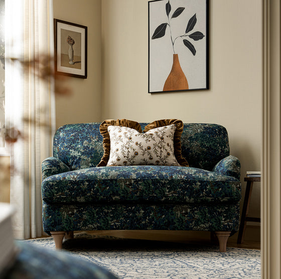 Daphnis Julien Patterned Linen Blend Sofa, Loveseat