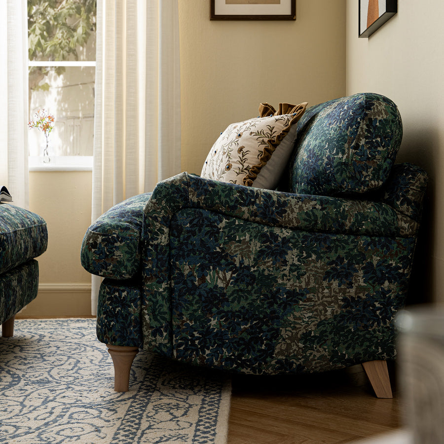 Daphnis Julien Patterned Linen Blend Sofa, Loveseat