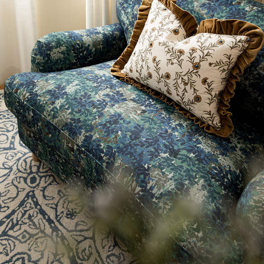 Daphnis Julien Patterned Linen Blend Sofa, Loveseat