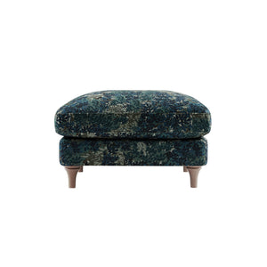 Daphnis Julien Linen Blend Patterned Footstool