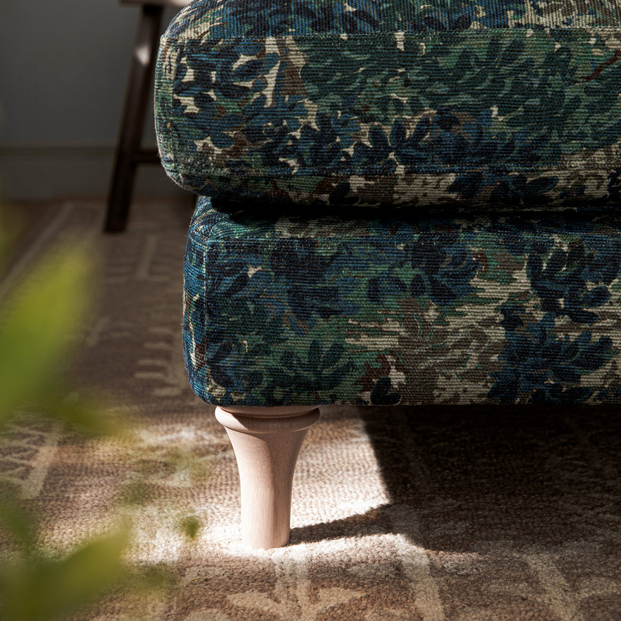 Daphnis Julien Linen Blend Patterned Footstool