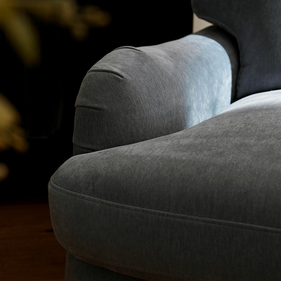 Daphnis Soft Blue Chenille Sofa, 1-Seater - daals