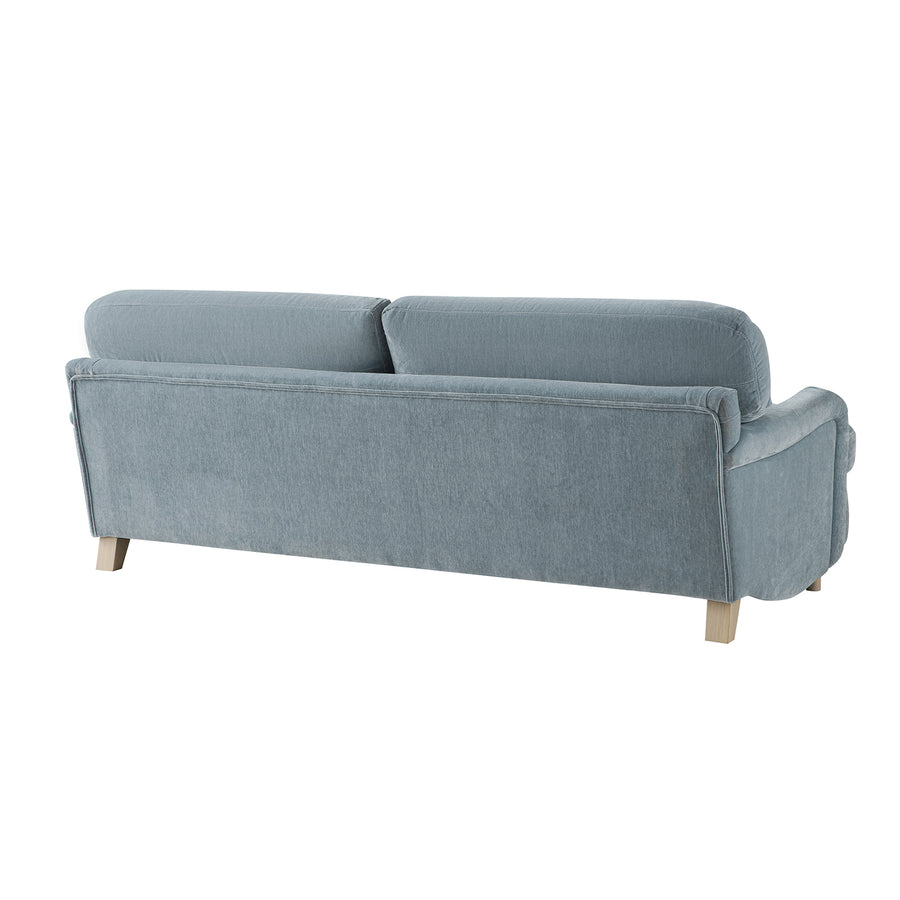 Daphnis Soft Blue Chenille Sofa, 3-Seater