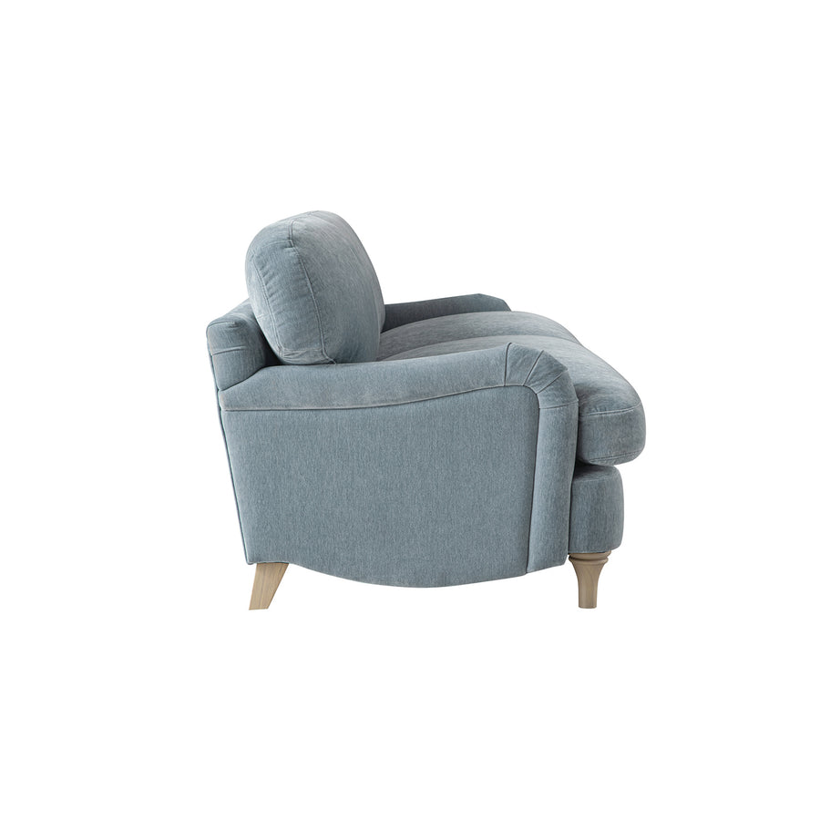 Daphnis Soft Blue Chenille Sofa, 3-Seater