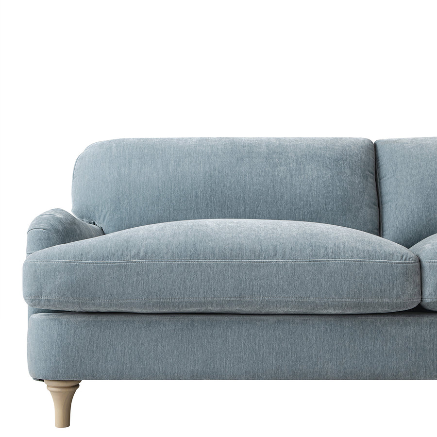 Daphnis Soft Blue Chenille Sofa, 3-Seater