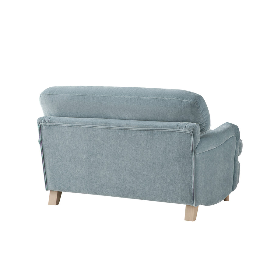 Daphnis Soft Blue Chenille Sofa, Loveseat