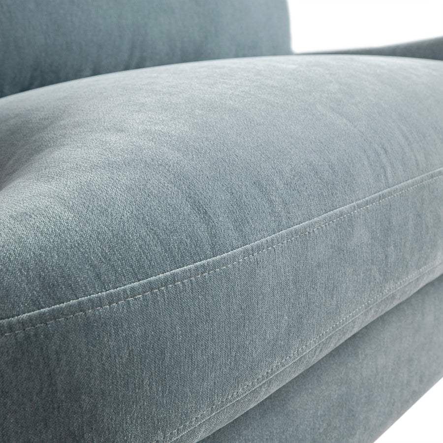 Daphnis Soft Blue Chenille Sofa, Loveseat