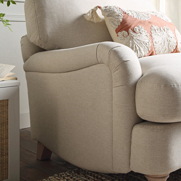 Daphnis Oatmeal Fabric Sofa, 1-Seater