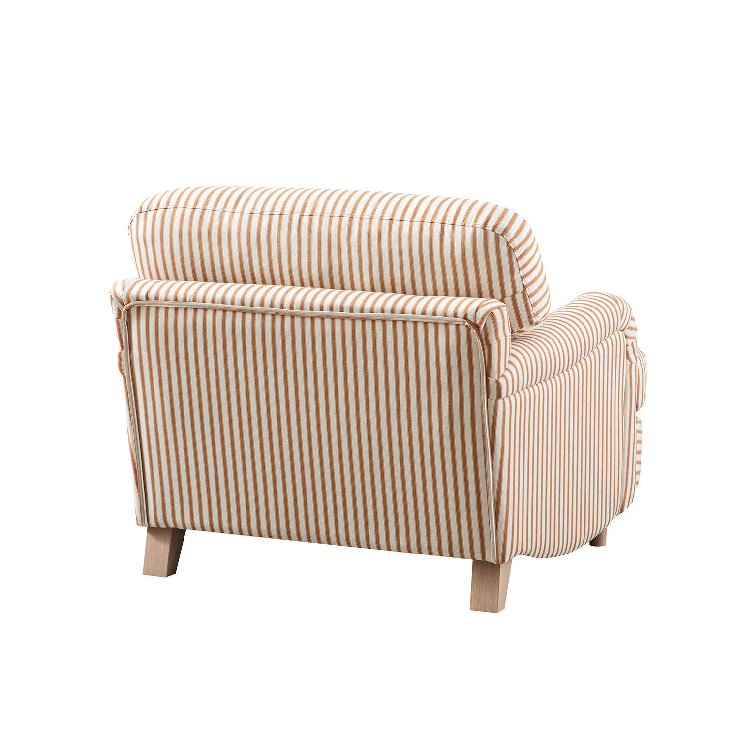 Daphnis Ochre Striped Linen Blend Sofa, 1-Seater
