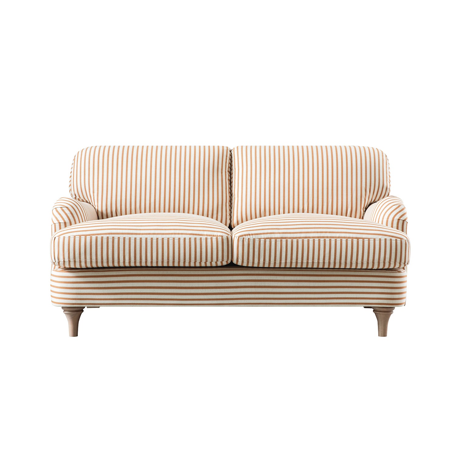 Daphnis Ochre Striped Linen Blend Sofa, 2-Seater