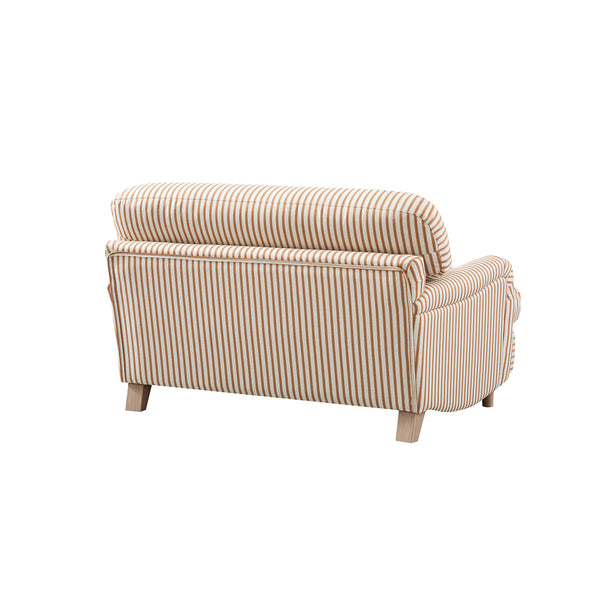 Daphnis Ochre Striped Linen Blend Sofa, Loveseat