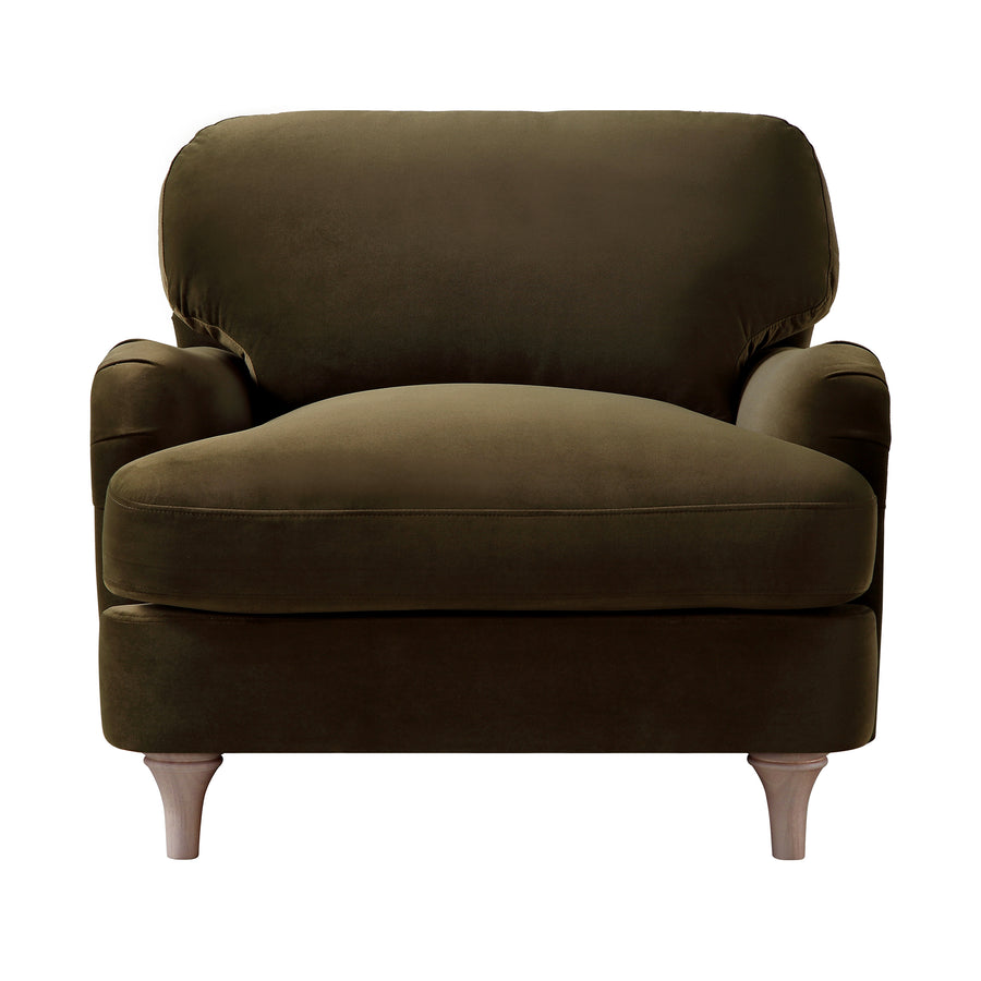 Daphnis Seaweed Velvet Sofa, 1-Seater