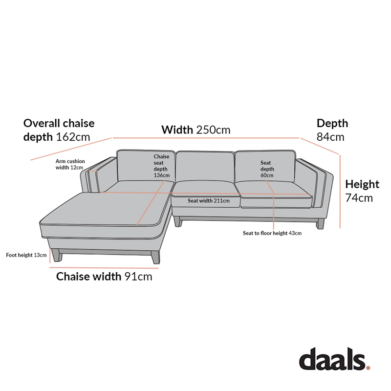 Dipley Sage Woven Fabric Sofa, Grande Chaise Sofa Left Hand Facing
