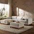 Dipley Oatmeal Woven Fabric Sofa, Grande Chaise Sofa Left Hand Facing - daals