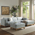 Dipley Sage Woven Fabric Sofa, Grande Chaise Sofa Right Hand Facing - daals