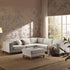 Dipley Oatmeal Woven Fabric Grande Corner Sofa - daals