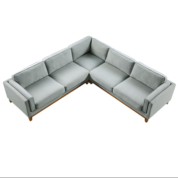 Dipley Sage Woven Fabric Grande Corner Sofa