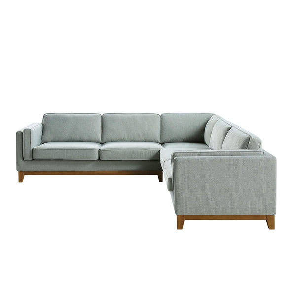 Dipley Sage Woven Fabric Grande Corner Sofa