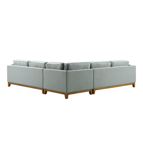 Dipley Sage Woven Fabric Grande Corner Sofa