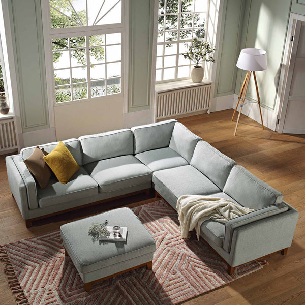 Dipley Sage Woven Fabric Grande Corner Sofa