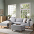 Timber Grey Marl Fabric Sofa, Large 3 - Seater Chaise Sofa Left Hand Facing - daals