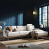 Timber Oatmeal Fabric Sofa, Large 3 - Seater Chaise Sofa Right Hand Facing - daals