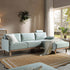 Timber Sage Green Fabric Sofa, Large 3 - Seater Chaise Sofa Right Hand Facing - daals
