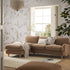 Daphnis Camel Velvet Sofa, Grande Chaise Sofa Left Hand Facing - daals