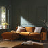 Daphnis Cinnamon Velvet Sofa, Grande Chaise Sofa Left Hand Facing - daals