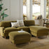Daphnis Fudge Velvet Sofa, Grande Chaise Sofa Right Hand Facing - daals