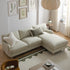 Daphnis Green Striped Linen Blend Sofa, Grande Chaise Sofa Right Hand Facing - daals