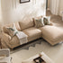 Daphnis Ochre Striped Linen Blend Sofa, Grande Chaise Sofa Right Hand Facing - daals