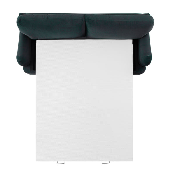 Daphnis Aegean Blue Velvet Sofa Bed, Large 3-Seater