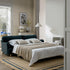 Daphnis Aegean Blue Velvet Sofa Bed, Large 3 - Seater - daals