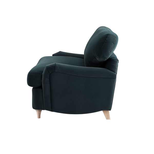 Daphnis Aegean Blue Velvet Sofa Bed, Loveseat