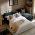 Daphnis Aegean Blue Velvet Sofa Bed, Grande Chaise Right Hand Facing - daals