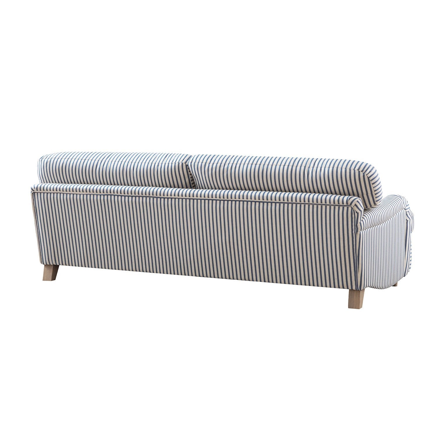 Daphnis Blue Striped Linen Blend Sofa Bed, Large 3-Seater