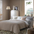 Daphnis Blue Striped Linen Blend Sofa Bed, Large 3 - Seater - daals