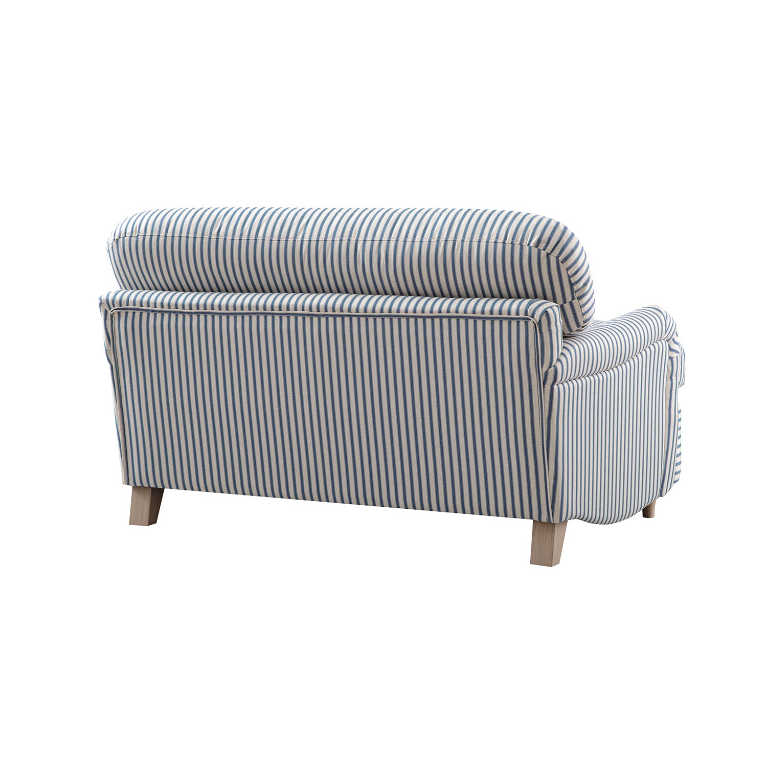Daphnis Blue Striped Linen Blend Fabric Sofa Bed, Loveseat