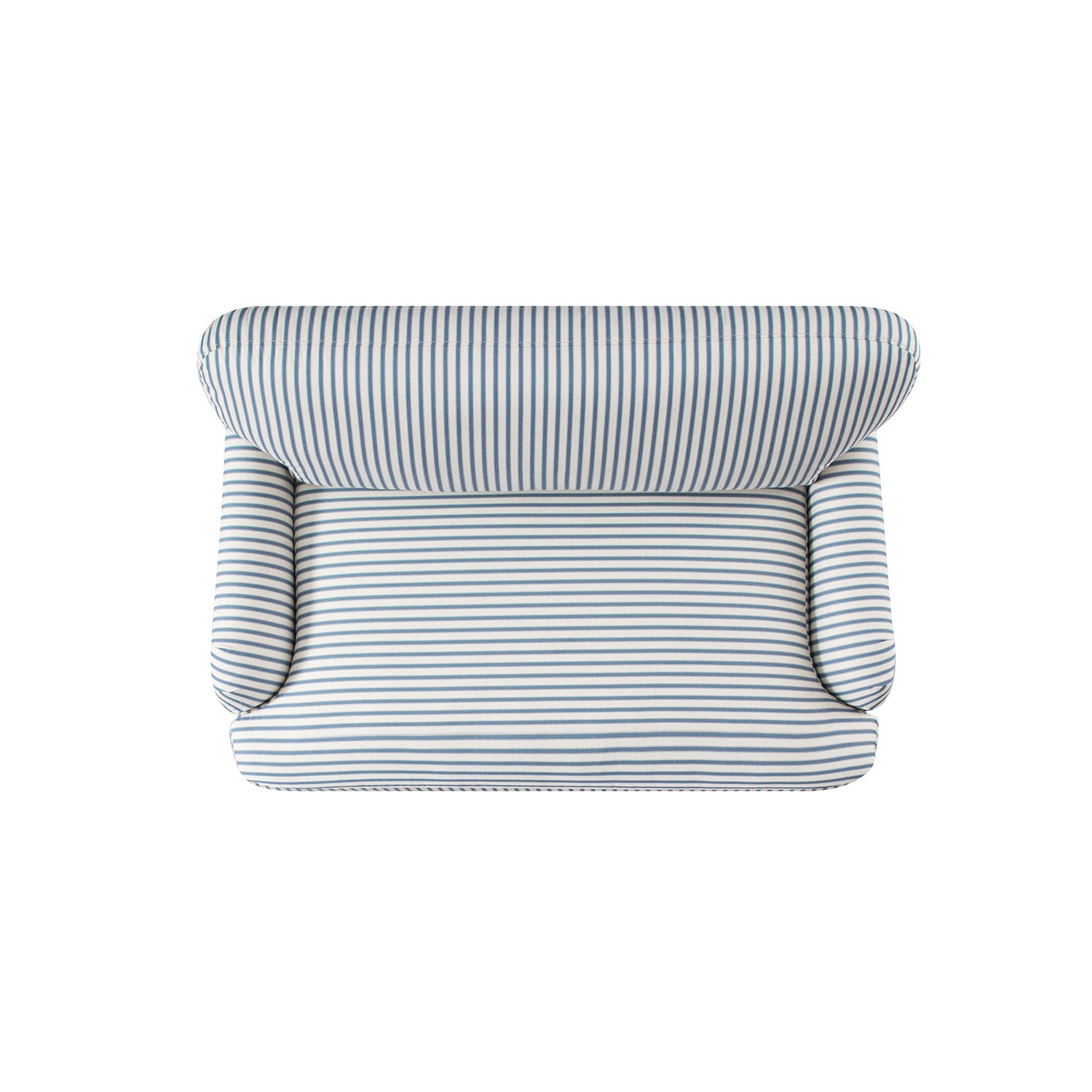 Daphnis Blue Striped Linen Blend Fabric Sofa Bed, Loveseat