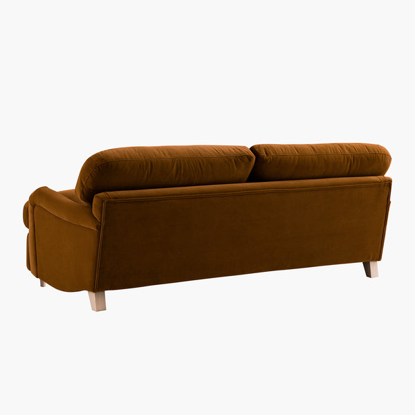 Daphnis Cinnamon Velvet Sofa Bed, Large 3-Seater
