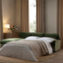 Daphnis Fern Green Velvet Sofa Bed, Grande Chaise Left Hand Facing - daals