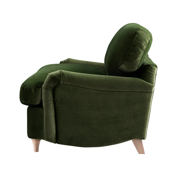 Daphnis Fern Green Velvet Sofa Bed, Loveseat